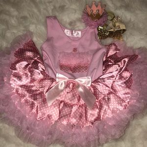 POPATU 12 month dress with matching headbands